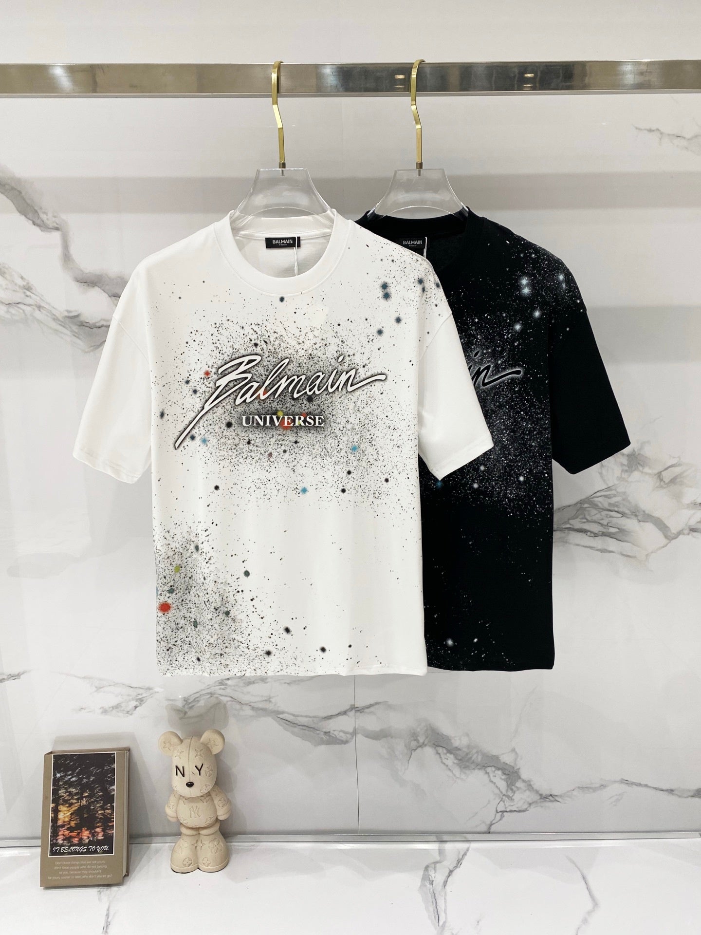 Balmain Universe Galaxy Print T-Shirt